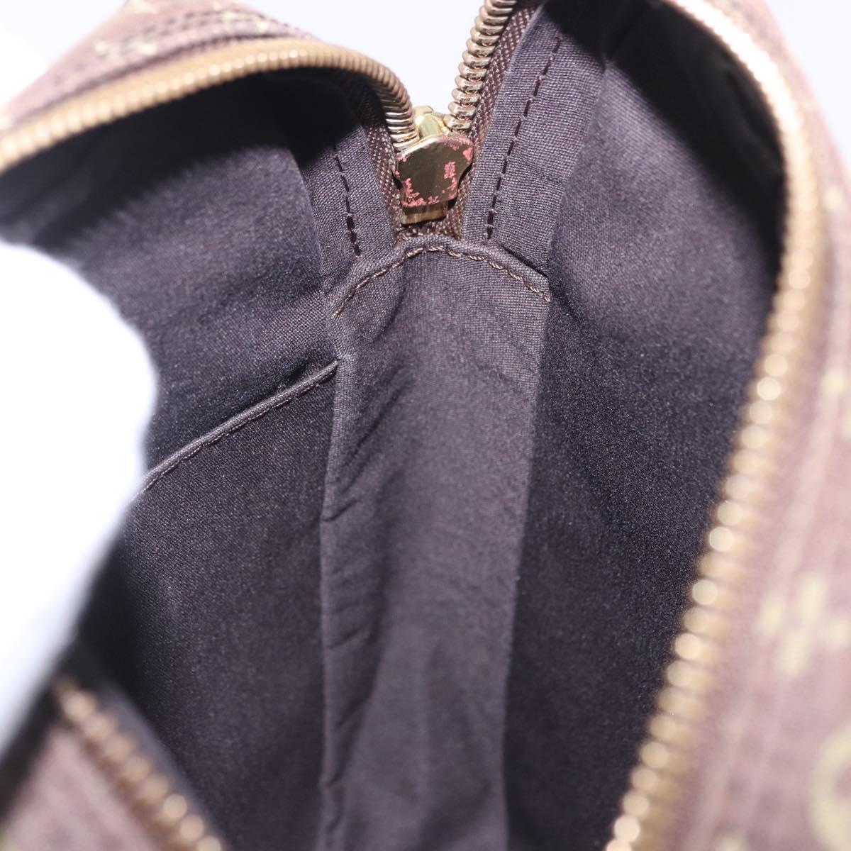 LOUIS VUITTON Monogram Mini Lin Danube Shoulder Bag Ebene M95228 LV Auth 200445A
