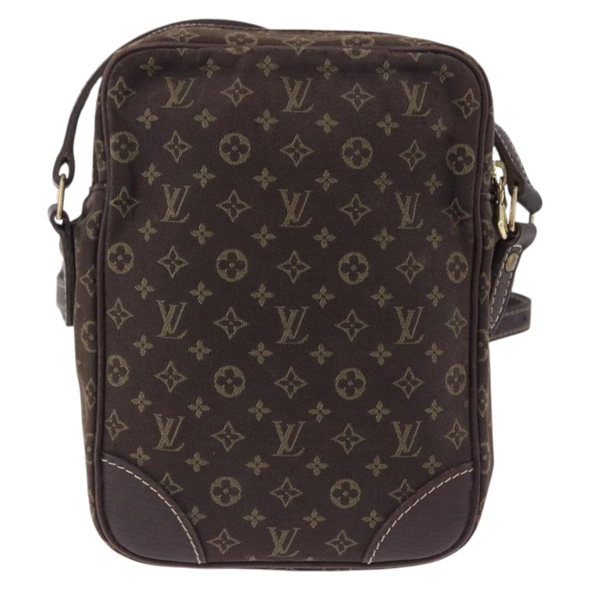 LOUIS VUITTON Monogram Mini Lin Danube Shoulder Bag Ebene M95228 LV Auth 200445A