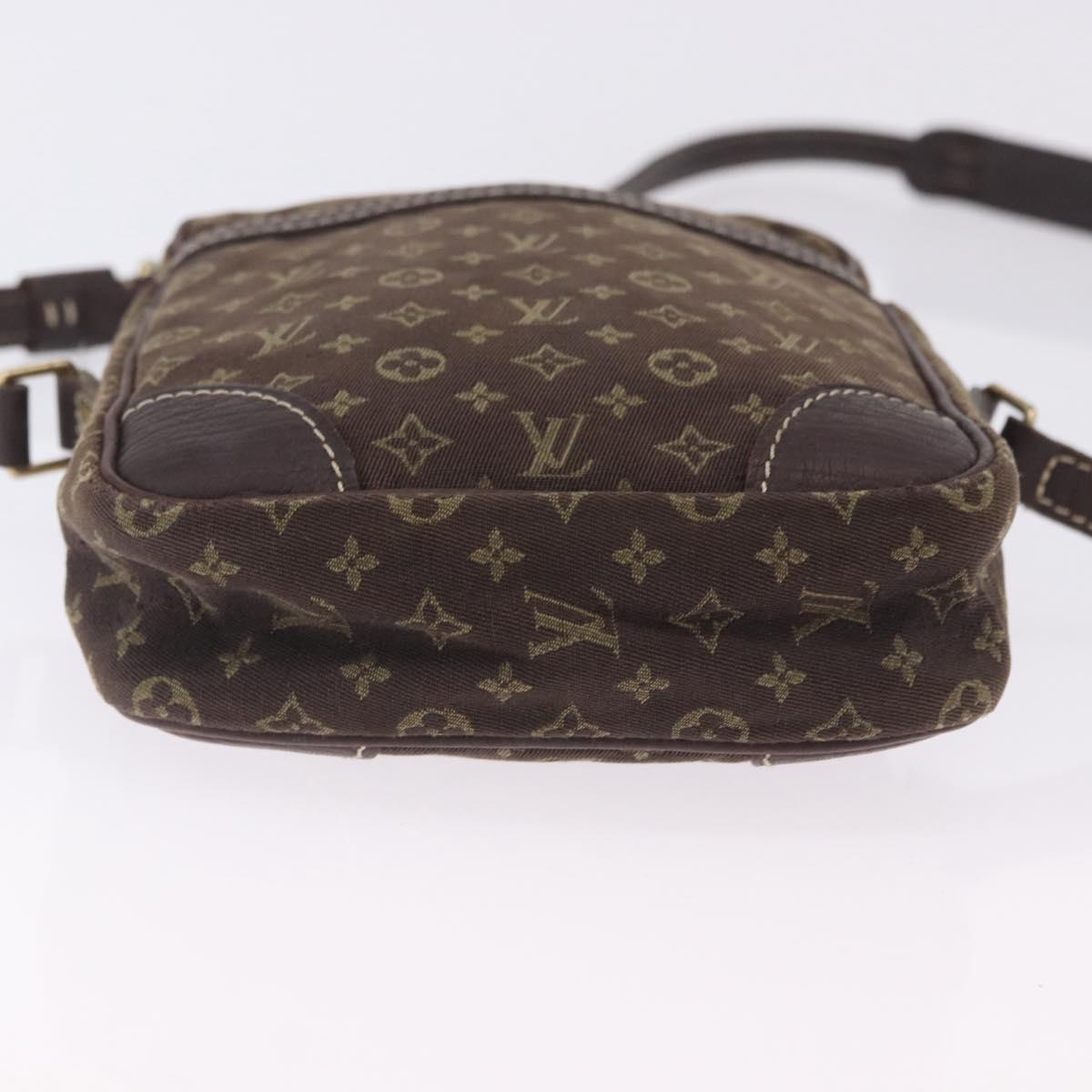 LOUIS VUITTON Monogram Mini Lin Danube Shoulder Bag Ebene M95228 LV Auth 200445A