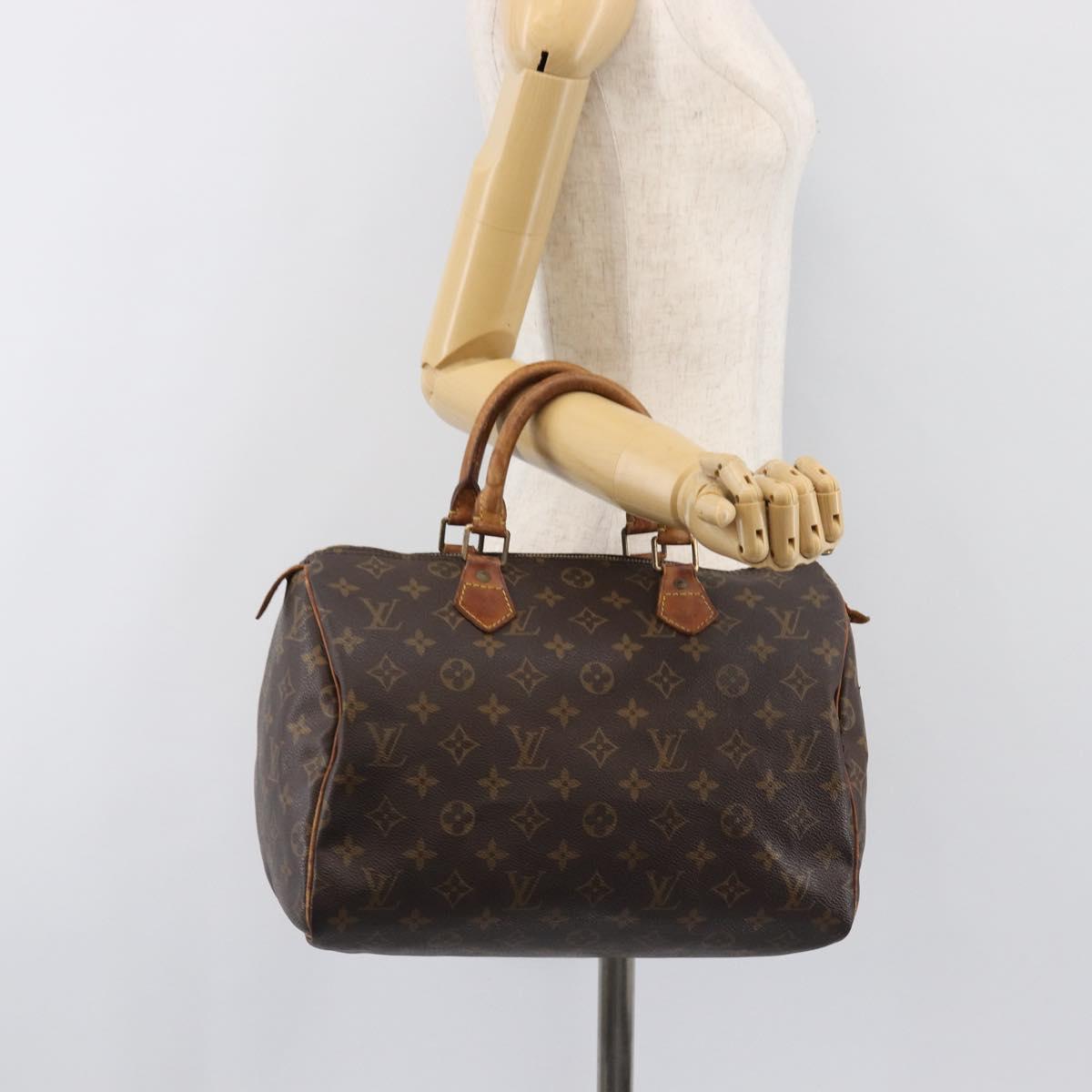 LOUIS VUITTON Monogram Speedy 30 Hand Bag M41526 LV Auth 200452