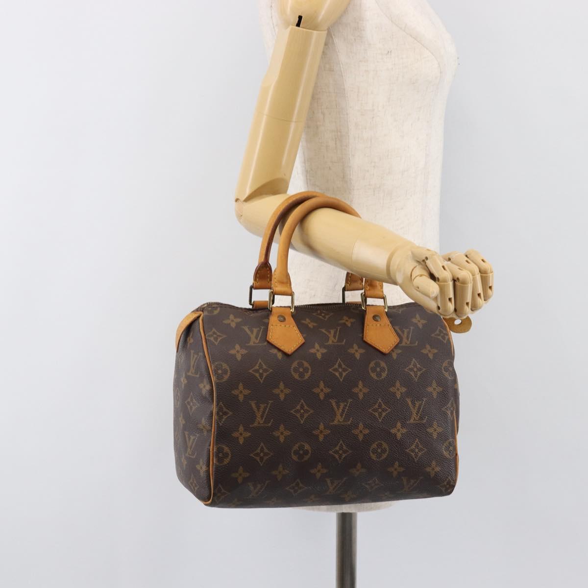 LOUIS VUITTON Monogram Speedy 25 Hand Bag M41528 LV Auth 200464