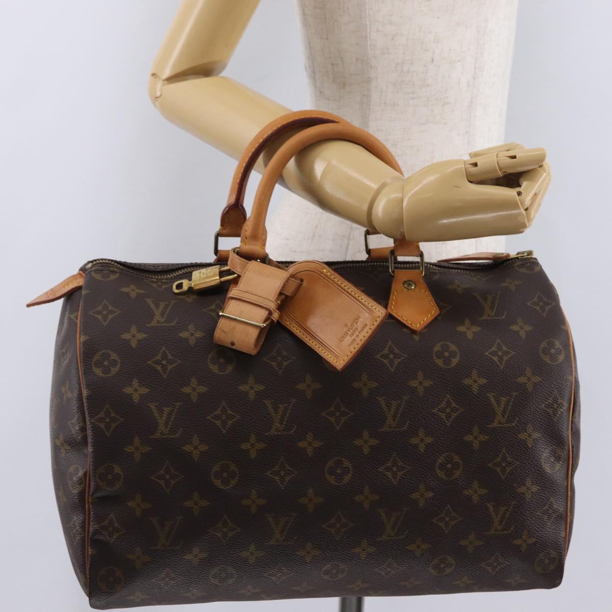 LOUIS VUITTON Monogram Speedy 35 Hand Bag M41524 LV Auth 200473V