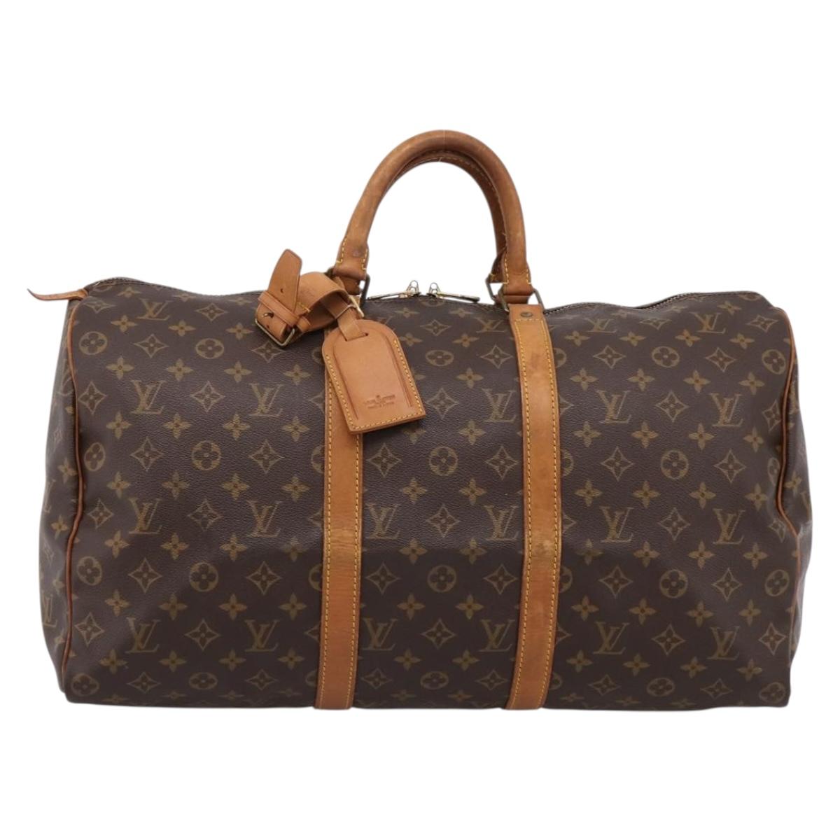LOUIS VUITTON Monogram Keepall 50 Boston Bag M41426 LV Auth 200475