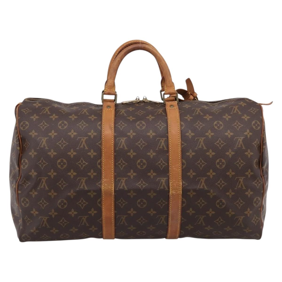 LOUIS VUITTON Monogram Keepall 50 Boston Bag M41426 LV Auth 200475