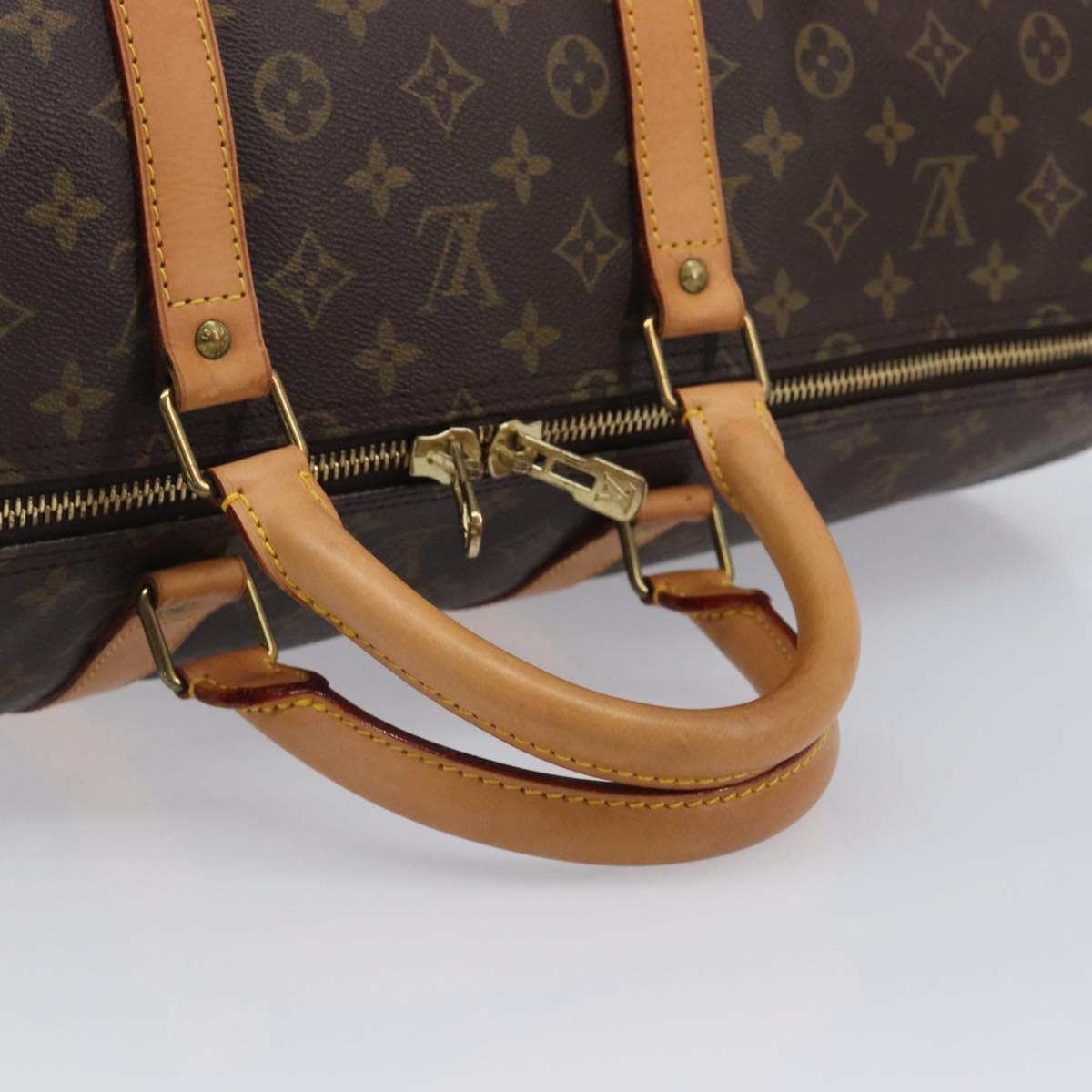 LOUIS VUITTON Monogram Keepall 55 Boston Bag M41424 LV Auth 200476V