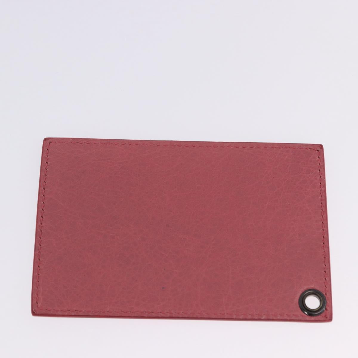 BALENCIAGA Clutch Bag Leather Pink Auth 200479M