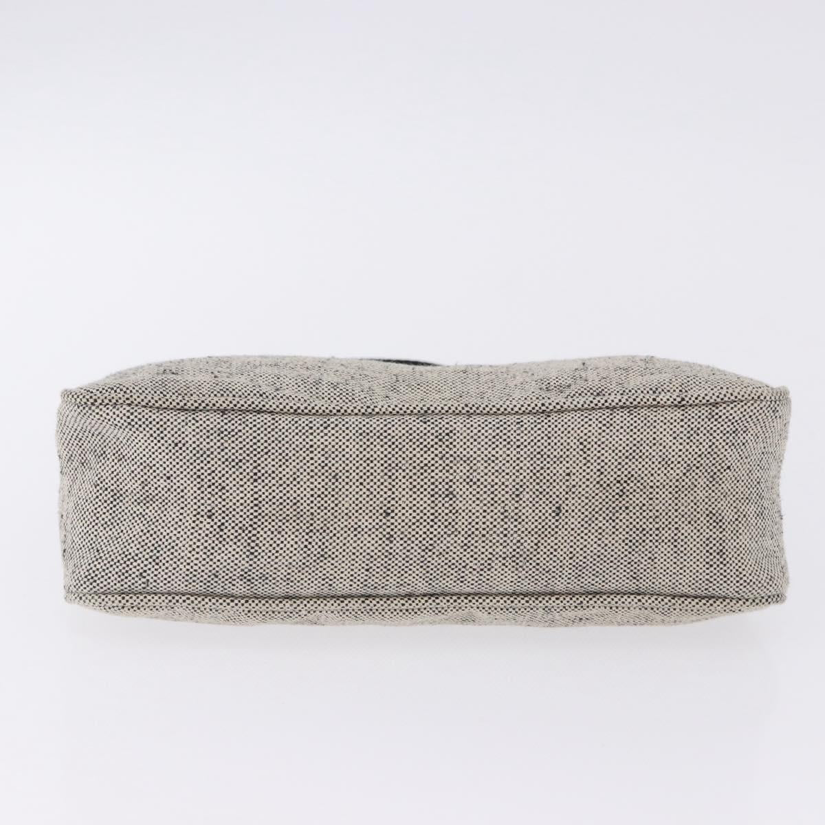 PRADA Hand Pouch Hand Bag Canvas Gray Auth 200483A
