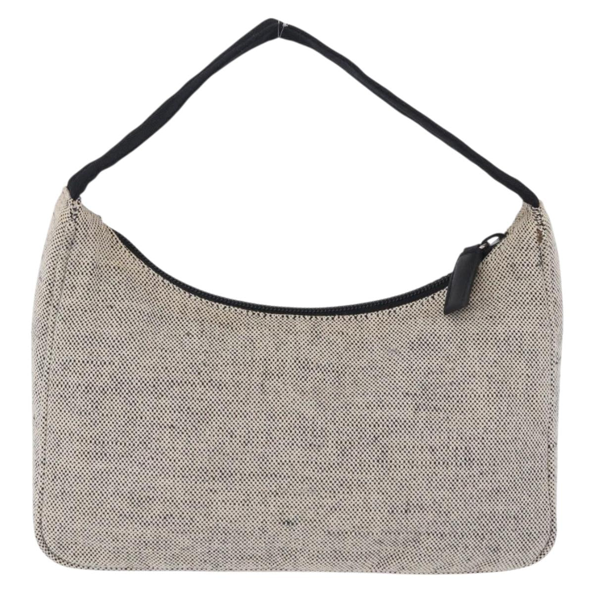 PRADA Hand Pouch Hand Bag Canvas Gray Auth 200483A