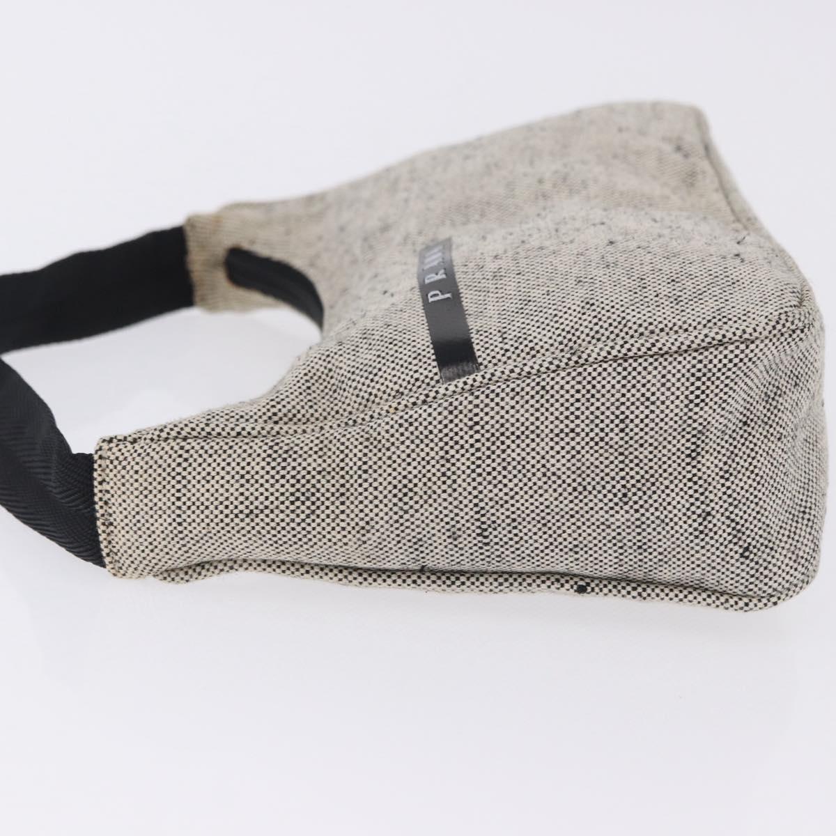 PRADA Hand Pouch Hand Bag Canvas Gray Auth 200483A