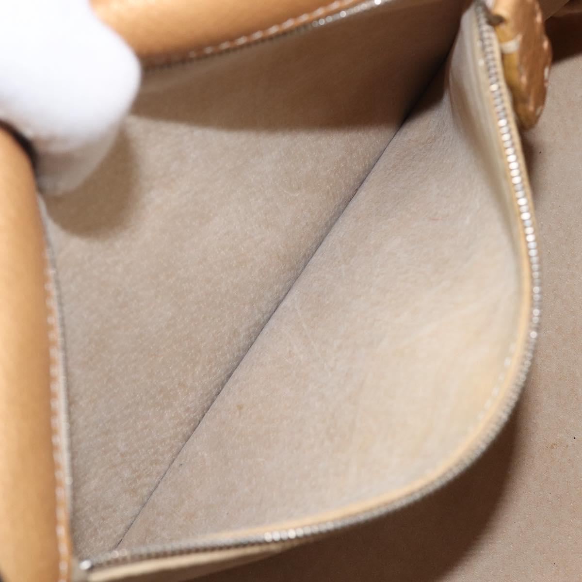 FENDI Selleria Mamma Baguette Shoulder Bag Leather Brown Gold Auth 200491A