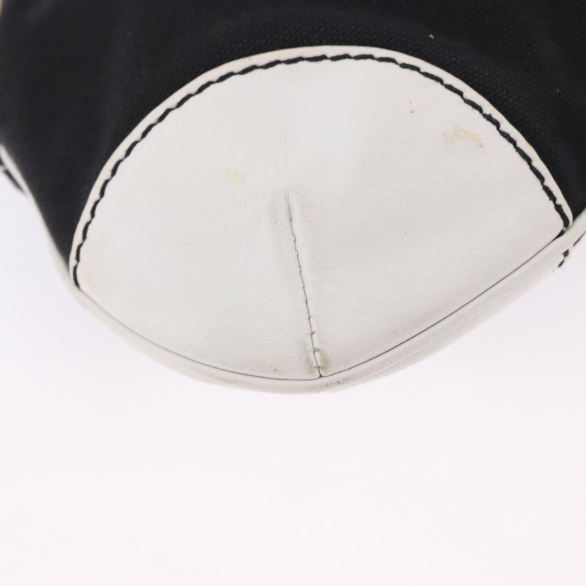 CHANEL Chain Shoulder Bag Canvas Black Gold CC Auth 200497V