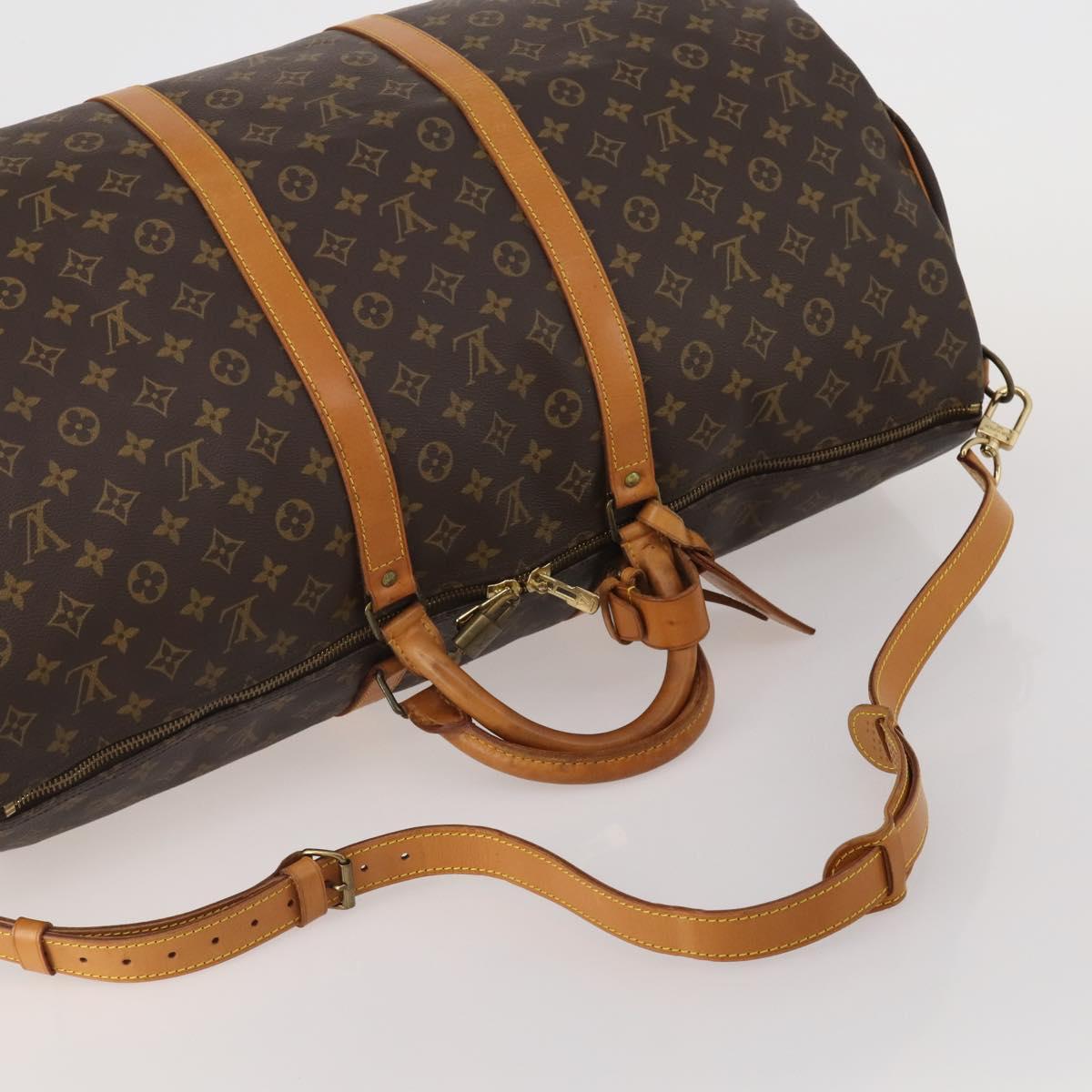 LOUIS VUITTON Monogram Keepall Bandouliere 60 Boston Bag M41412 LV Auth 200500V