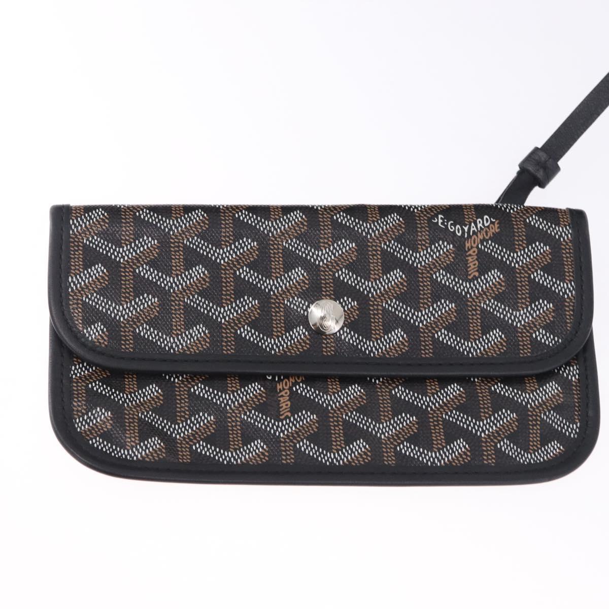 GOYARD Saint Louis GM Tote Bag PVC Canvas Black Auth 200501A