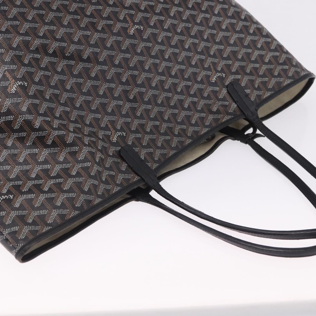 GOYARD Saint Louis GM Tote Bag PVC Canvas Black Auth 200501A