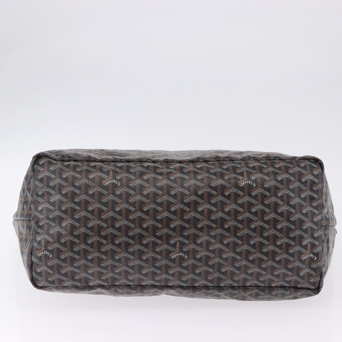 GOYARD Saint Louis GM Tote Bag PVC Canvas Black Auth 200501A