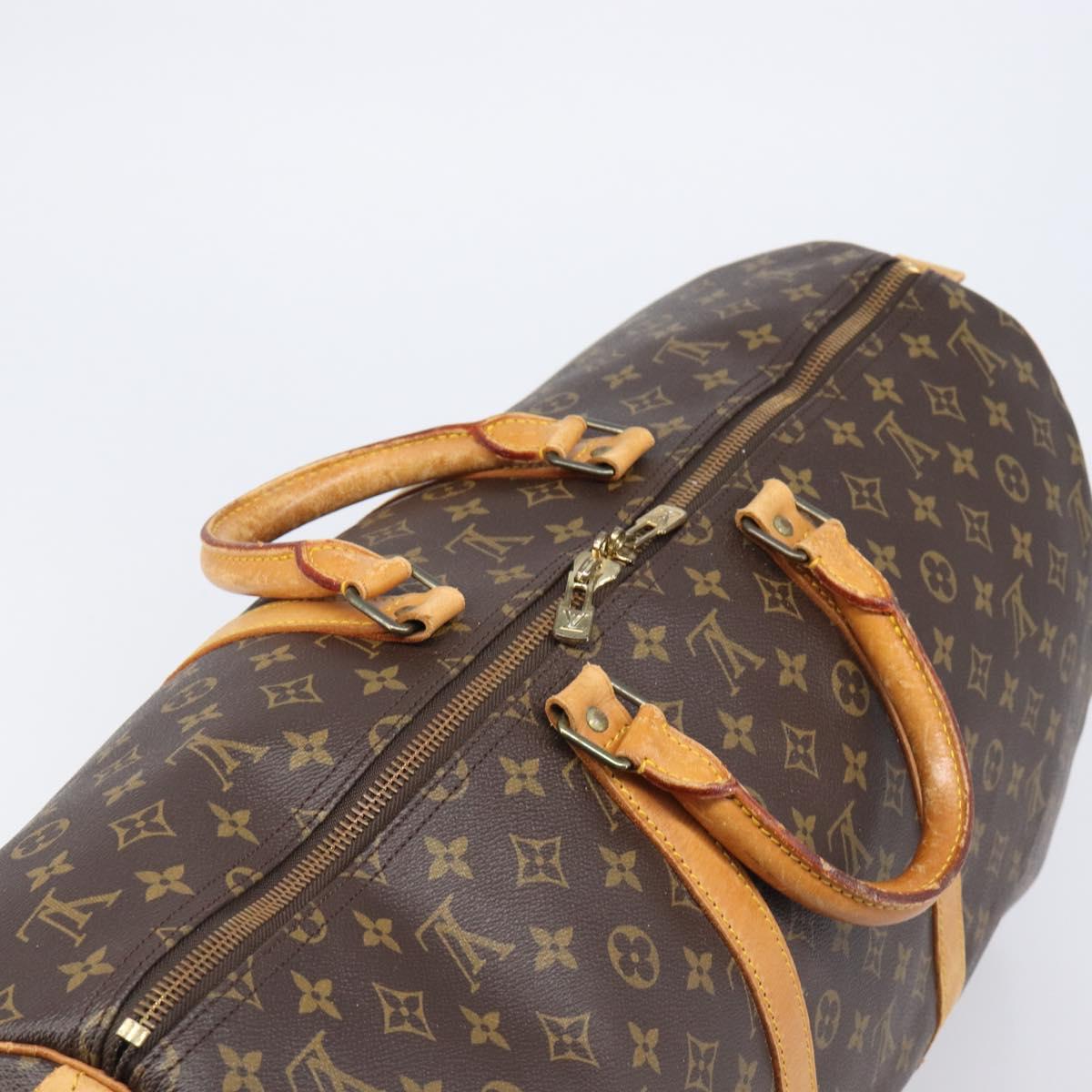 LOUIS VUITTON Monogram Keepall 55 Boston Bag M41424 LV Auth 200507