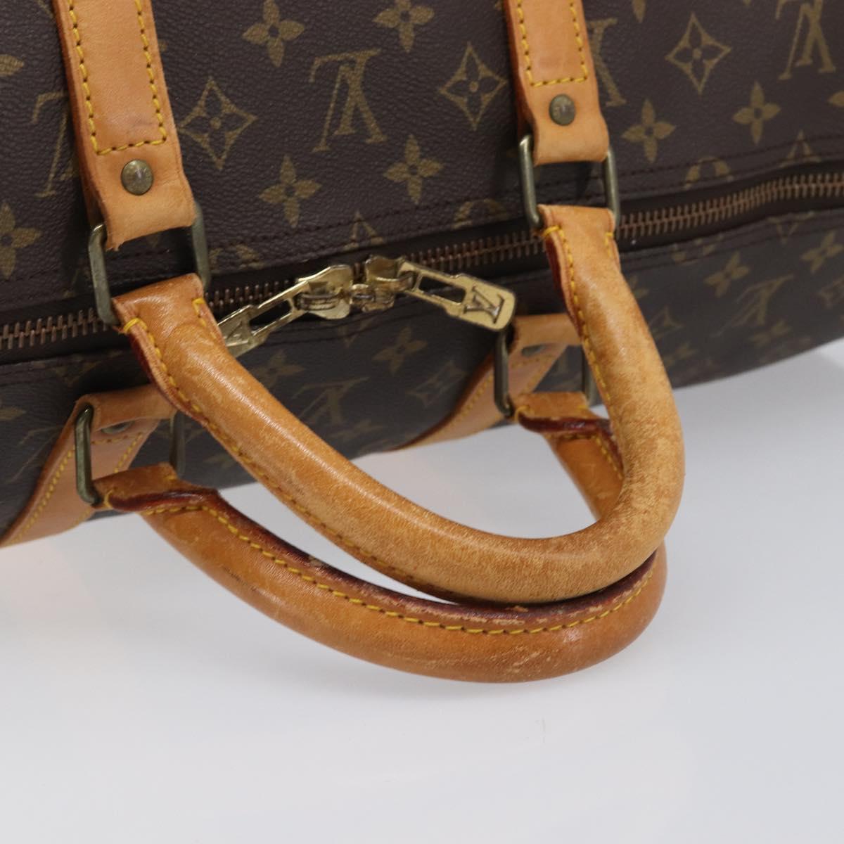 LOUIS VUITTON Monogram Keepall 55 Boston Bag M41424 LV Auth 200507