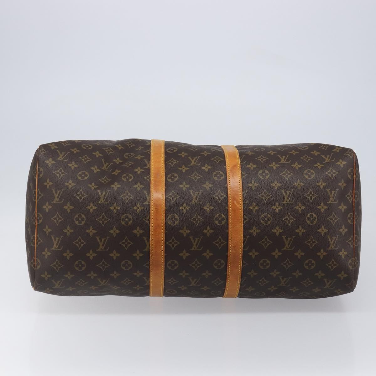 LOUIS VUITTON Monogram Keepall 55 Boston Bag M41424 LV Auth 200507
