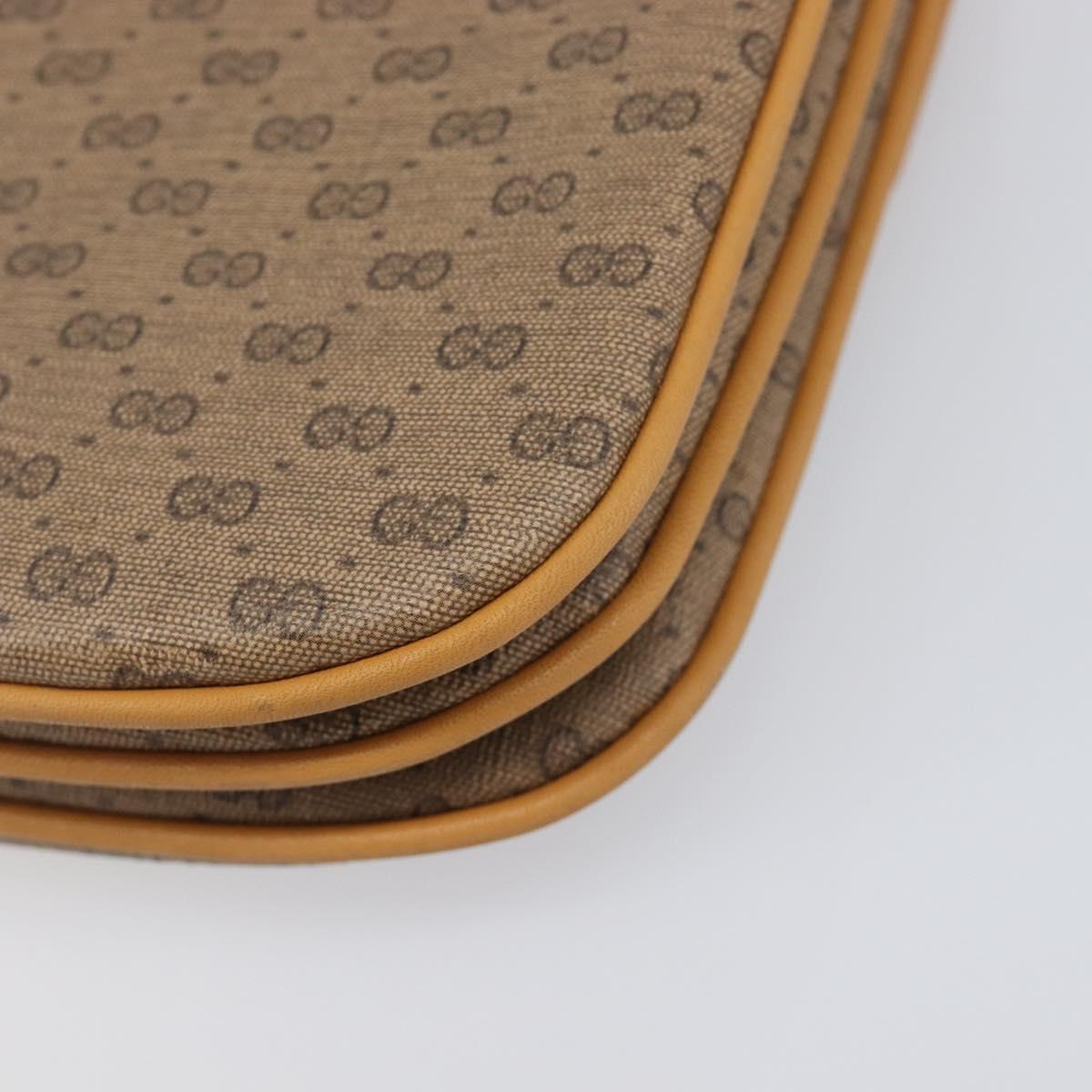 GUCCI Micro GG Supreme Shoulder Bag PVC Beige Gold 004 106 0024 Auth 200513