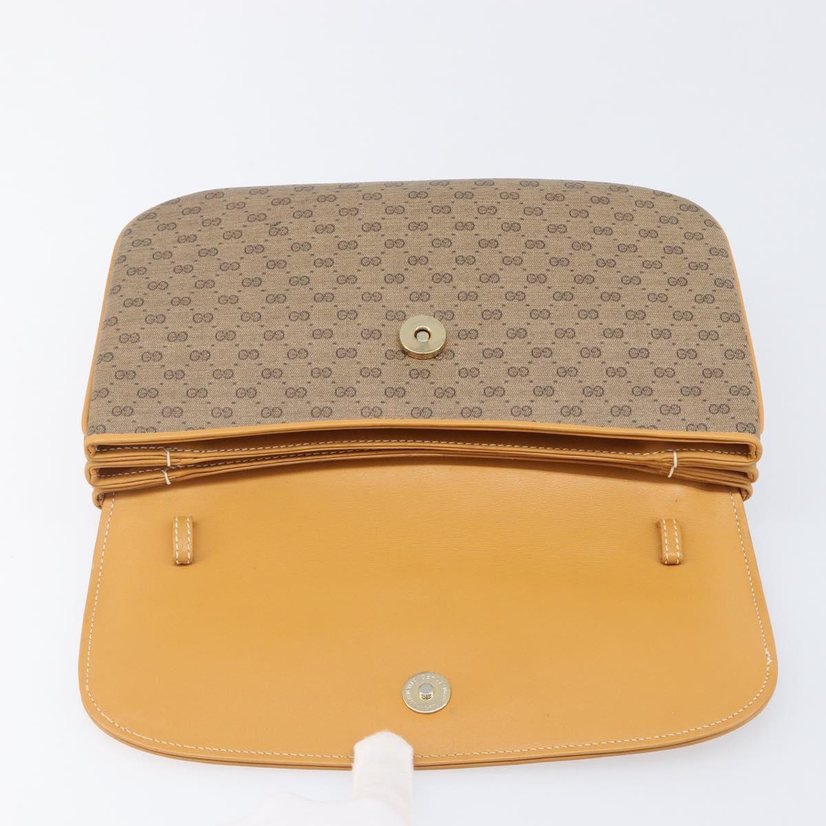 GUCCI Micro GG Supreme Shoulder Bag PVC Beige Gold 004 106 0024 Auth 200513