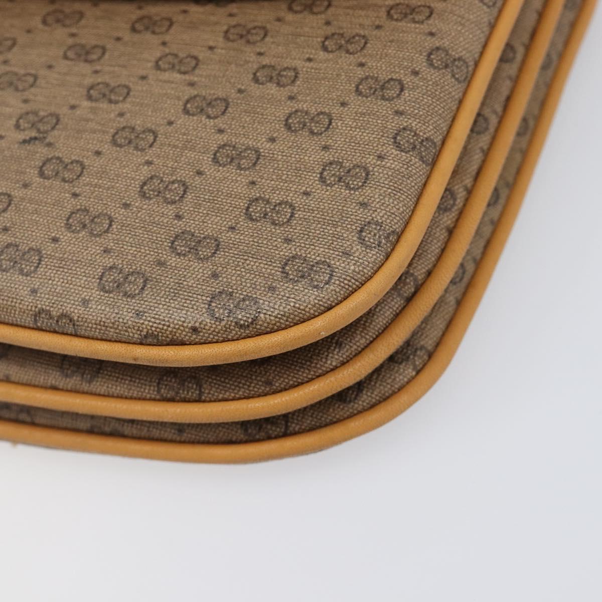 GUCCI Micro GG Supreme Shoulder Bag PVC Beige Gold 004 106 0024 Auth 200513