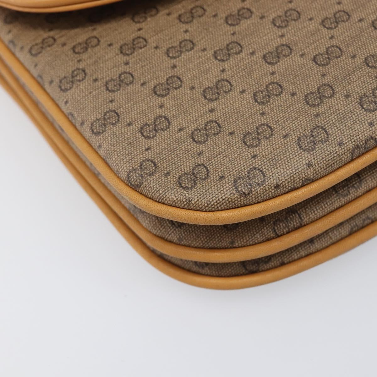 GUCCI Micro GG Supreme Shoulder Bag PVC Beige Gold 004 106 0024 Auth 200513