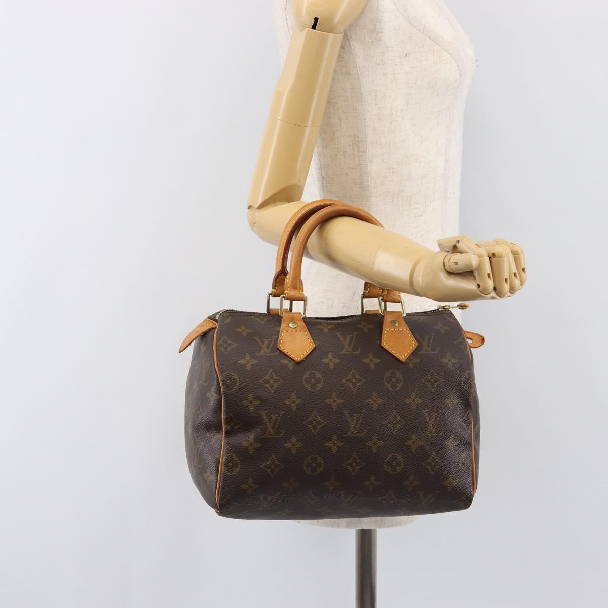 LOUIS VUITTON Monogram Speedy 25 Hand Bag M41528 LV Auth 200514