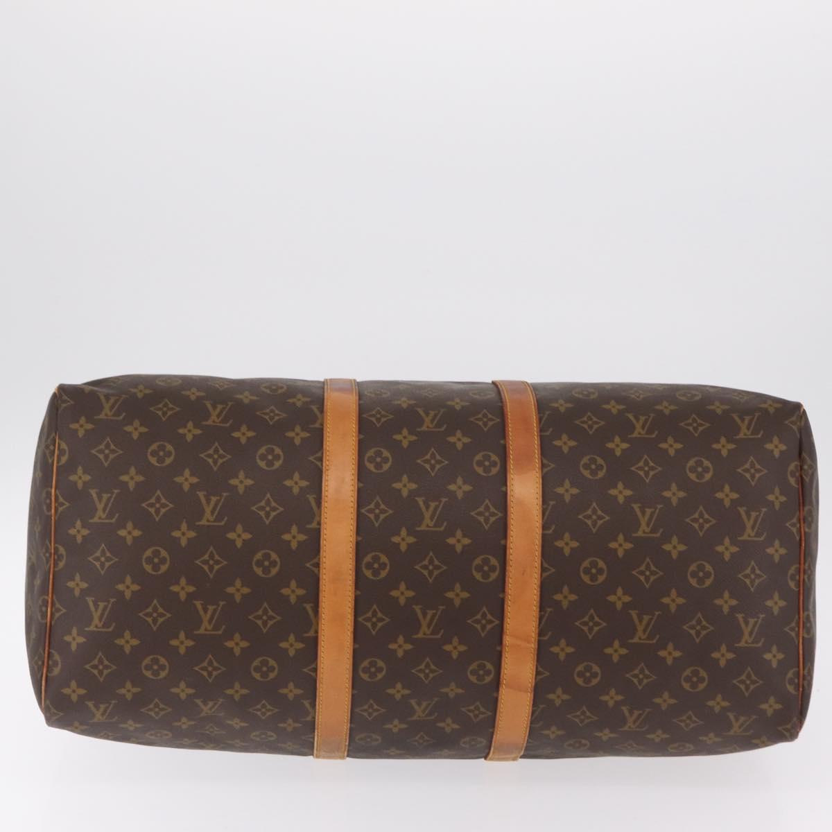 LOUIS VUITTON Monogram Keepall 55 Boston Bag M41424 LV Auth 200518