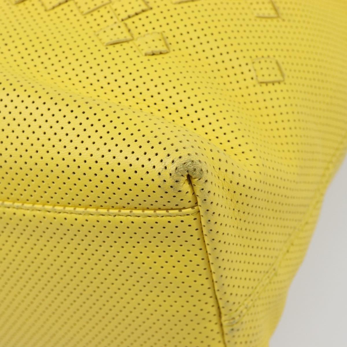 BOTTEGA VENETA INTRECCIATO Hand Bag Leather outlet Yellow 131673 Auth 200524
