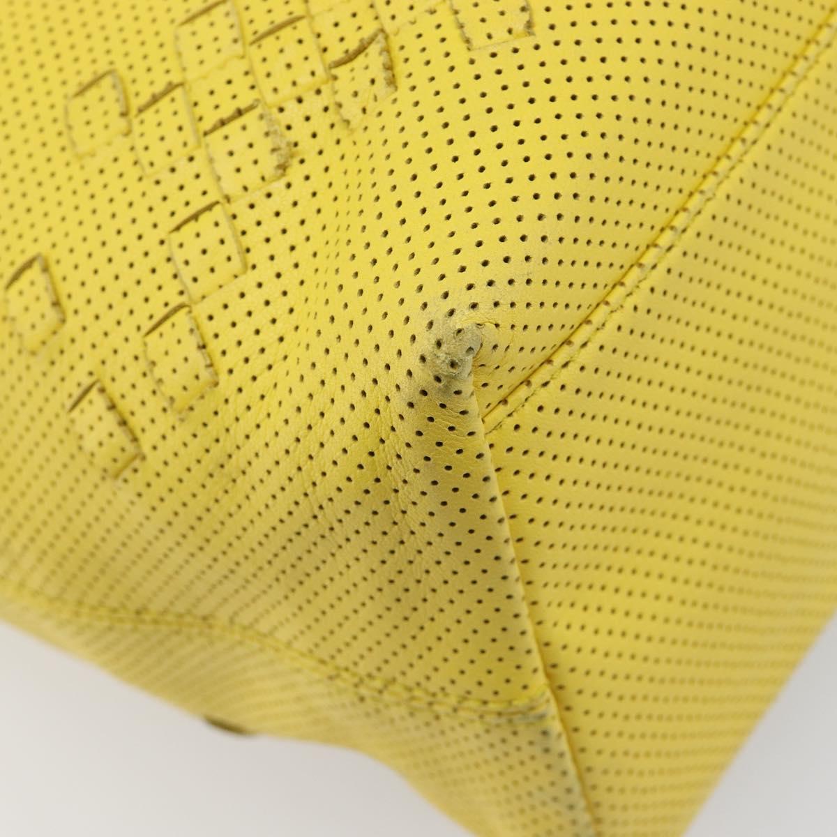 BOTTEGA VENETA INTRECCIATO Hand Bag Leather outlet Yellow 131673 Auth 200524