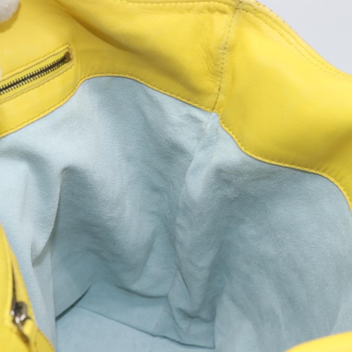 BOTTEGA VENETA INTRECCIATO Hand Bag Leather outlet Yellow 131673 Auth 200524