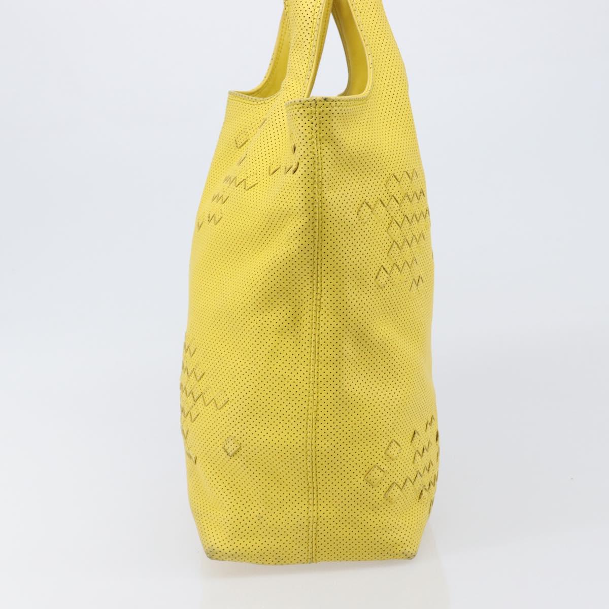 BOTTEGA VENETA INTRECCIATO Hand Bag Leather outlet Yellow 131673 Auth 200524
