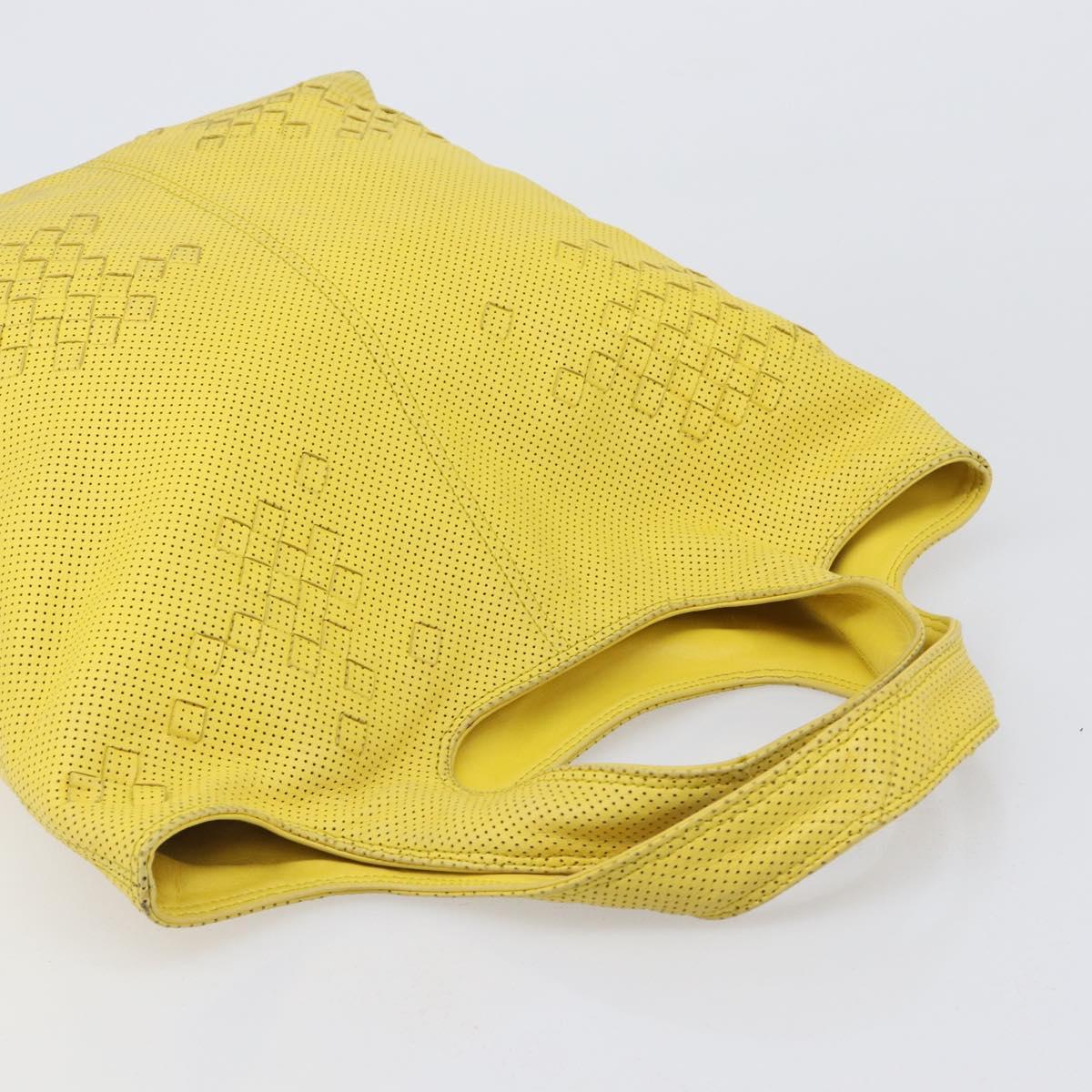 BOTTEGA VENETA INTRECCIATO Hand Bag Leather outlet Yellow 131673 Auth 200524