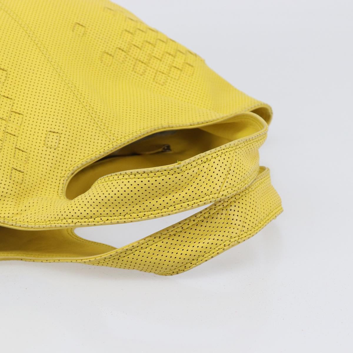 BOTTEGA VENETA INTRECCIATO Hand Bag Leather outlet Yellow 131673 Auth 200524