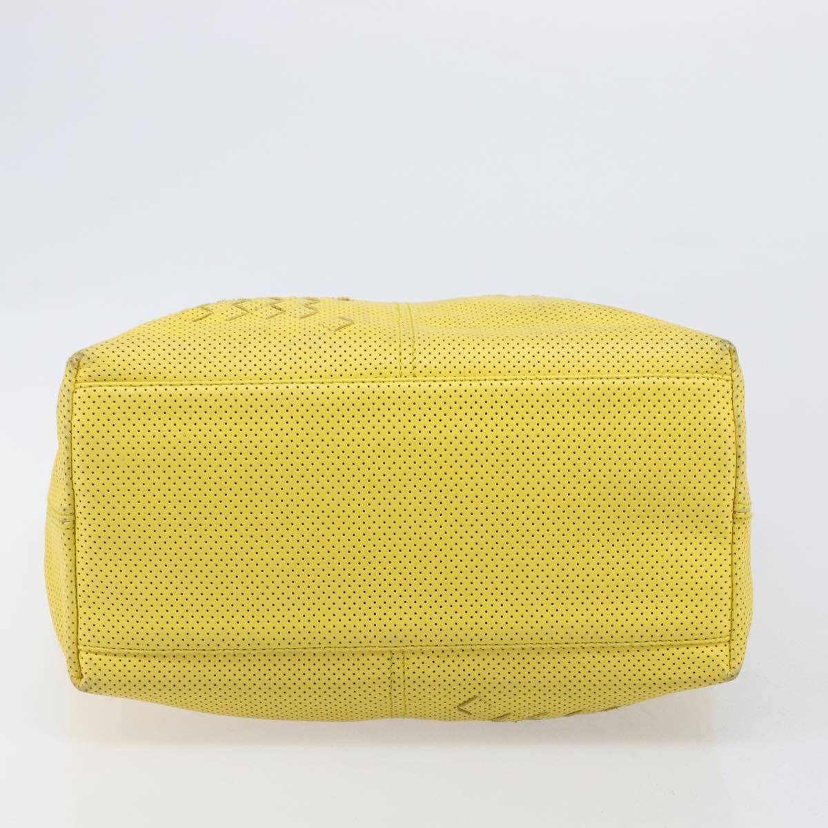 BOTTEGA VENETA INTRECCIATO Hand Bag Leather outlet Yellow 131673 Auth 200524