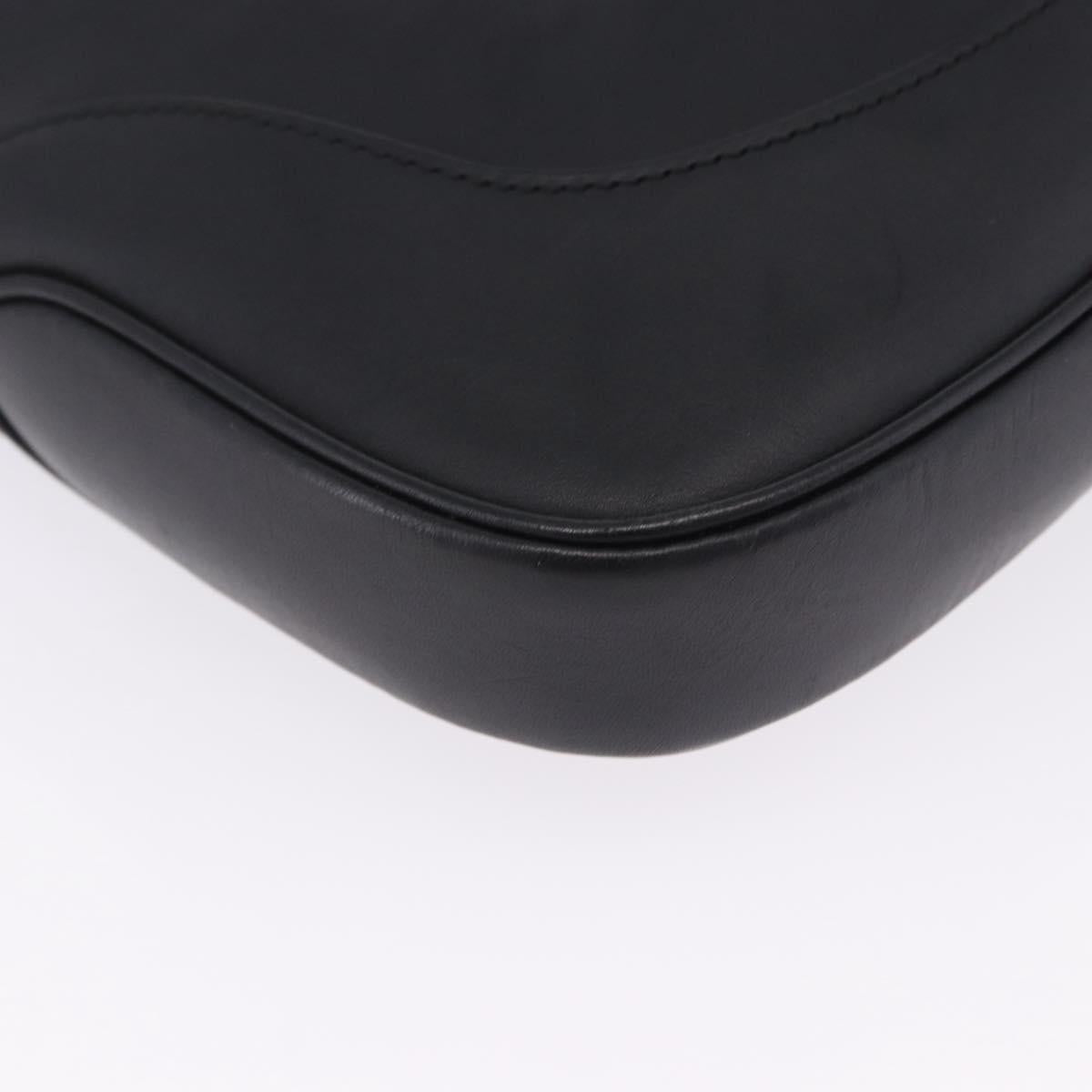 GUCCI Jackie Chain Shoulder Bag Leather Black Silver 001 4015 Auth 200526V