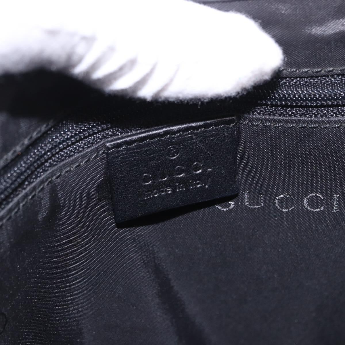 GUCCI Jackie Chain Shoulder Bag Leather Black Silver 001 4015 Auth 200526V