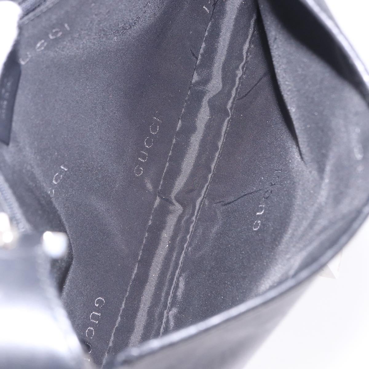 GUCCI Jackie Chain Shoulder Bag Leather Black Silver 001 4015 Auth 200526V