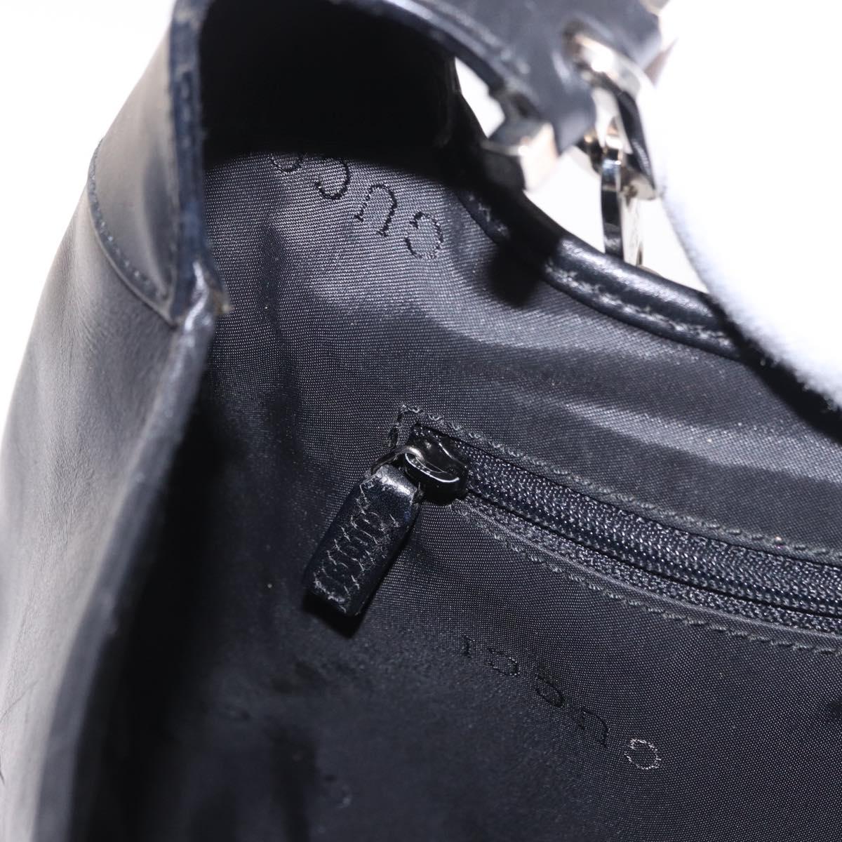 GUCCI Jackie Chain Shoulder Bag Leather Black Silver 001 4015 Auth 200526V