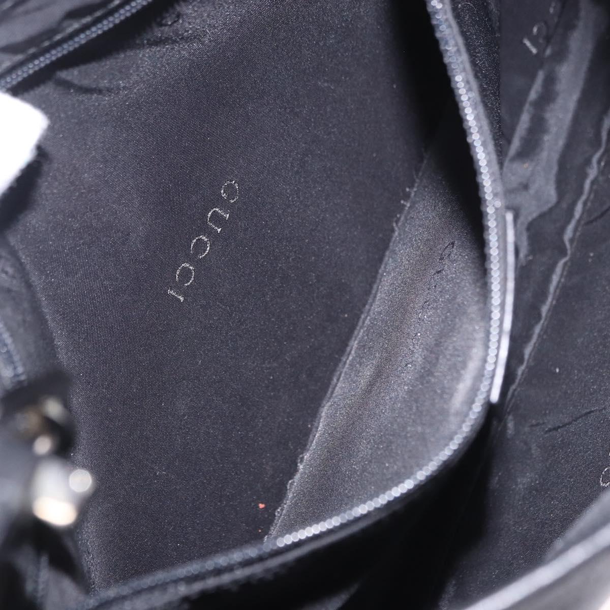 GUCCI Jackie Chain Shoulder Bag Leather Black Silver 001 4015 Auth 200526V