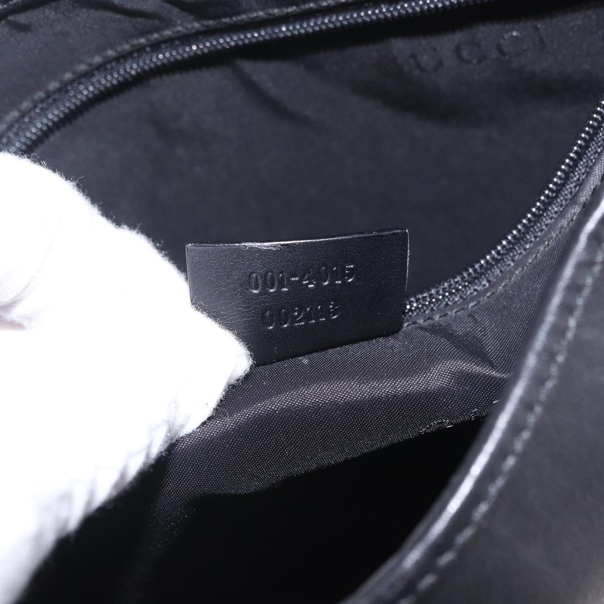 GUCCI Jackie Chain Shoulder Bag Leather Black Silver 001 4015 Auth 200526V