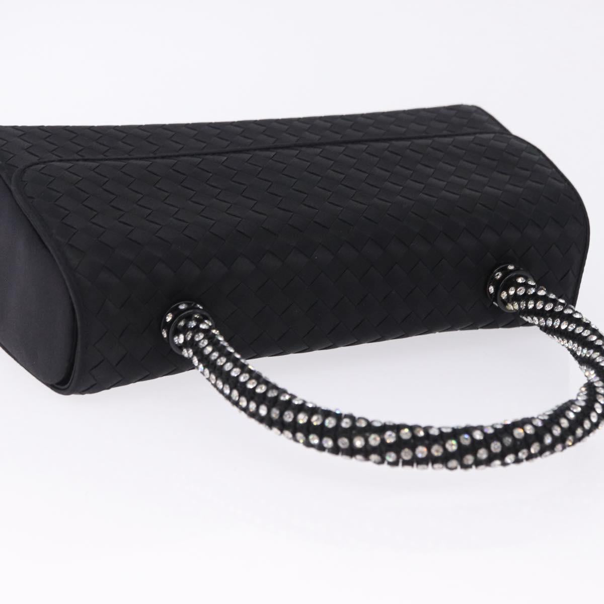 BOTTEGA VENETA INTRECCIATO Hand Bag Nylon Black Silver Auth 200527M
