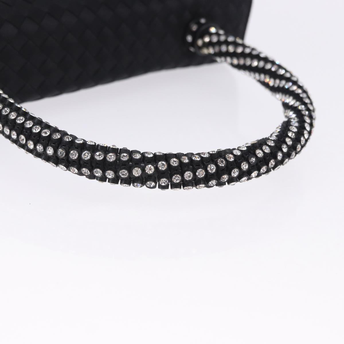 BOTTEGA VENETA INTRECCIATO Hand Bag Nylon Black Silver Auth 200527M
