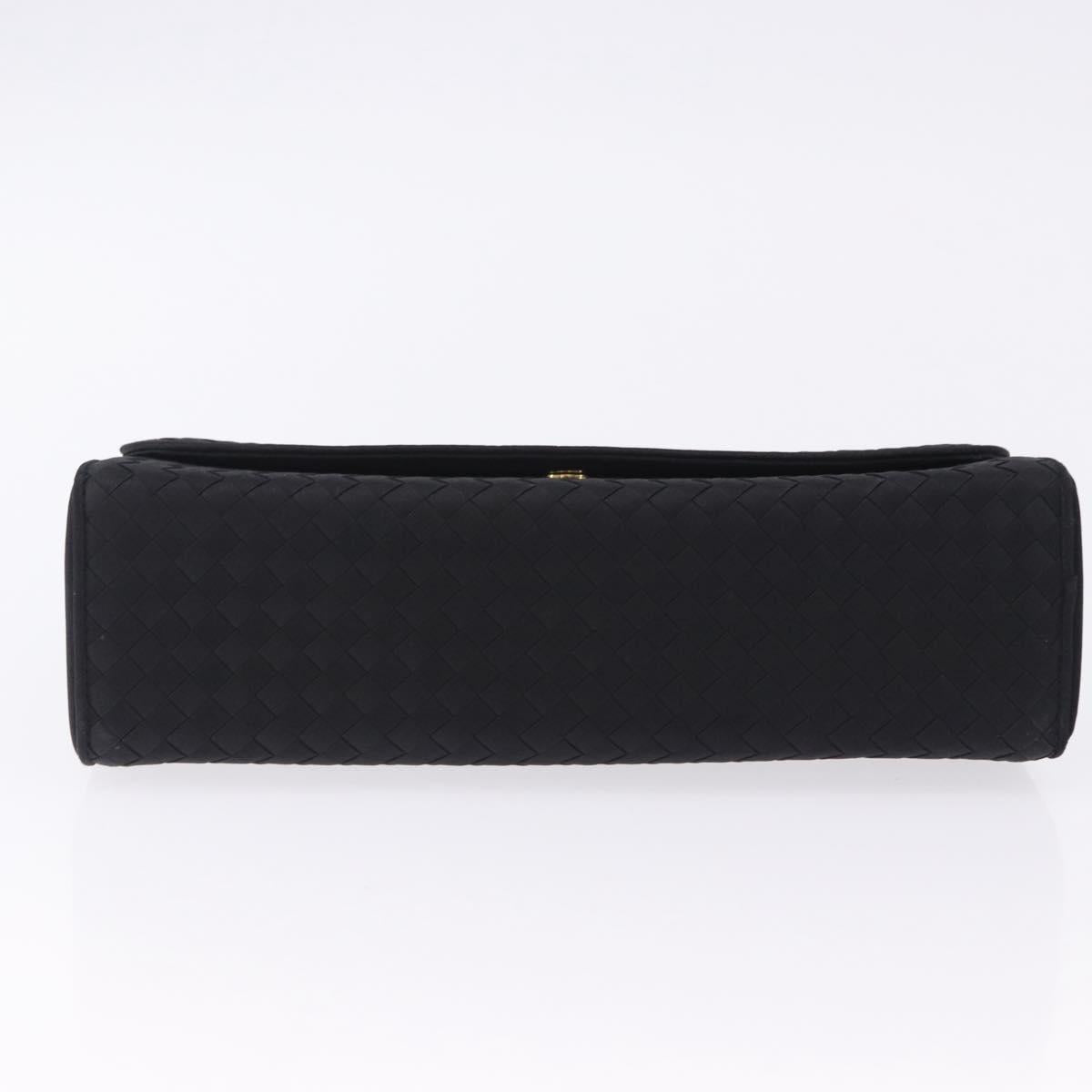 BOTTEGA VENETA INTRECCIATO Hand Bag Nylon Black Silver Auth 200527M