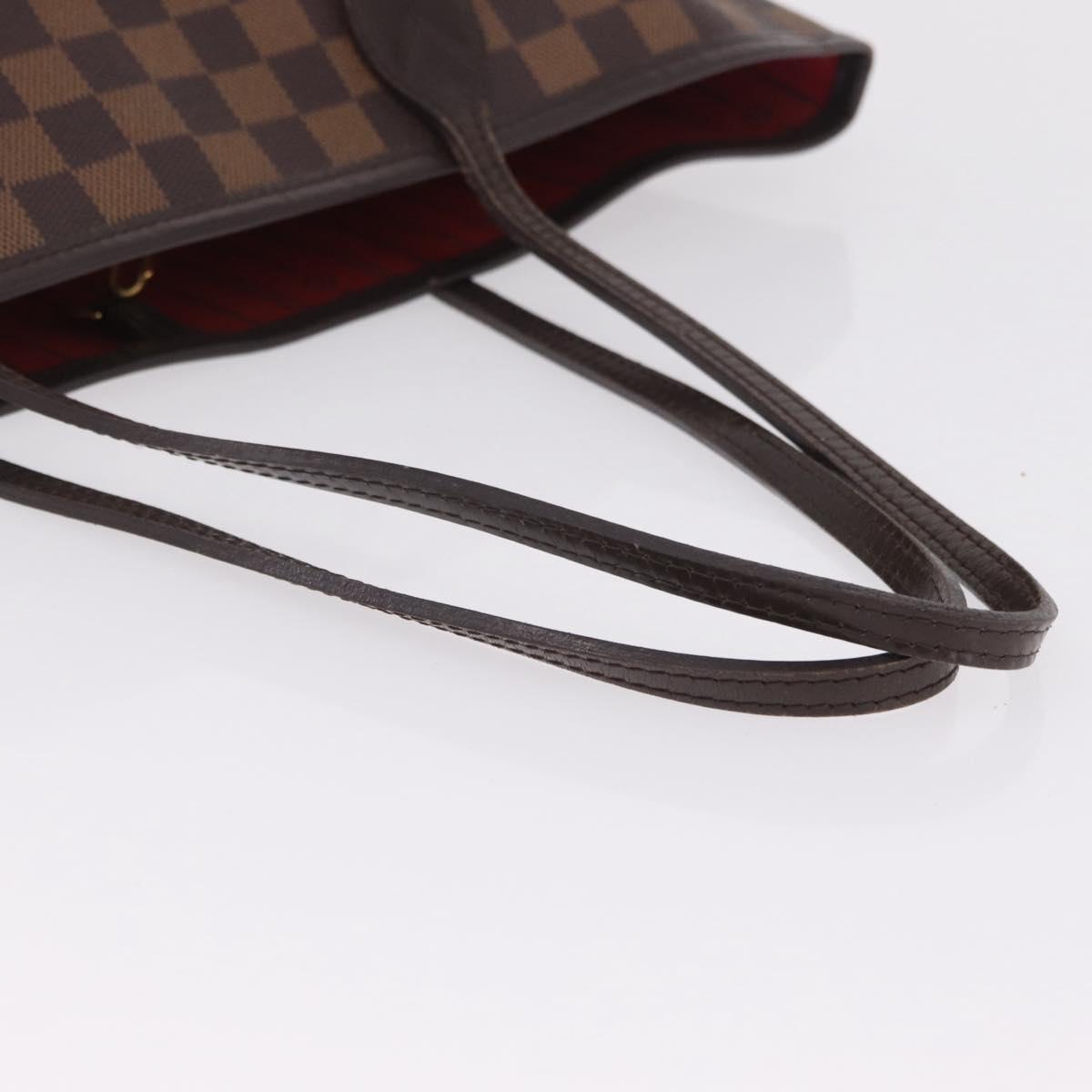 LOUIS VUITTON Damier Ebene Neverfull MM Tote Bag N51105 LV Auth 200534A