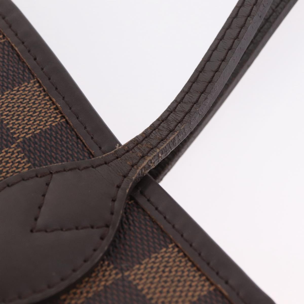 LOUIS VUITTON Damier Ebene Neverfull MM Tote Bag N51105 LV Auth 200534A