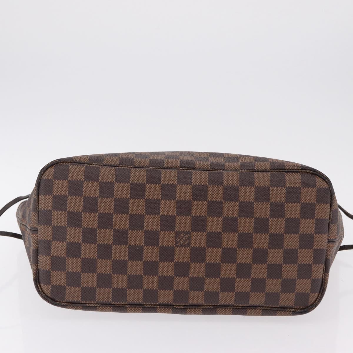 LOUIS VUITTON Damier Ebene Neverfull MM Tote Bag N51105 LV Auth 200534A