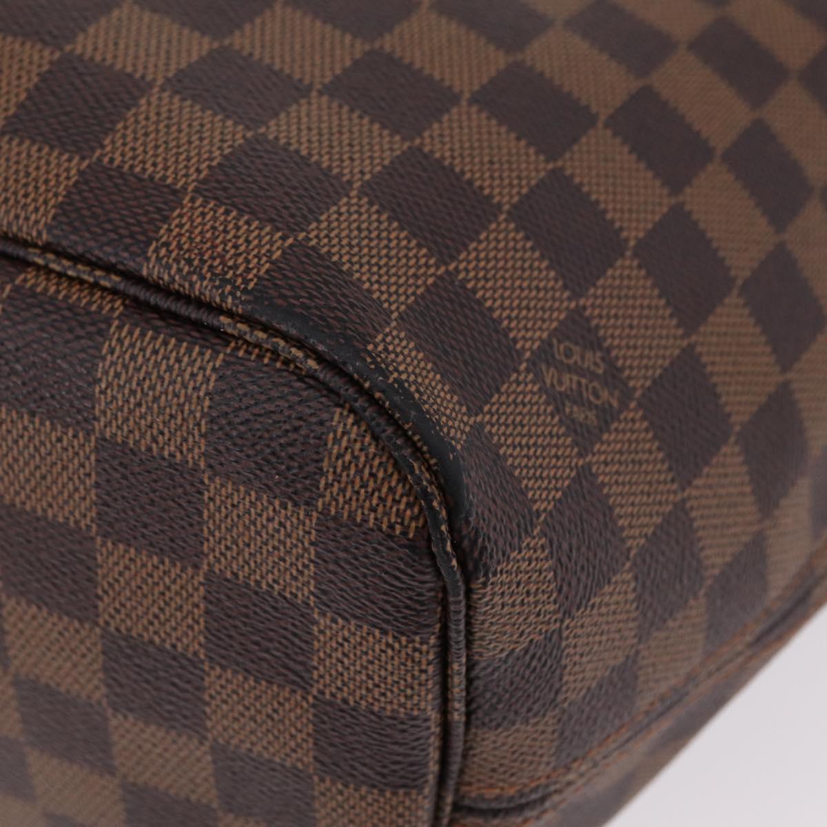 LOUIS VUITTON Damier Ebene Neverfull MM Tote Bag N51105 LV Auth 200534A