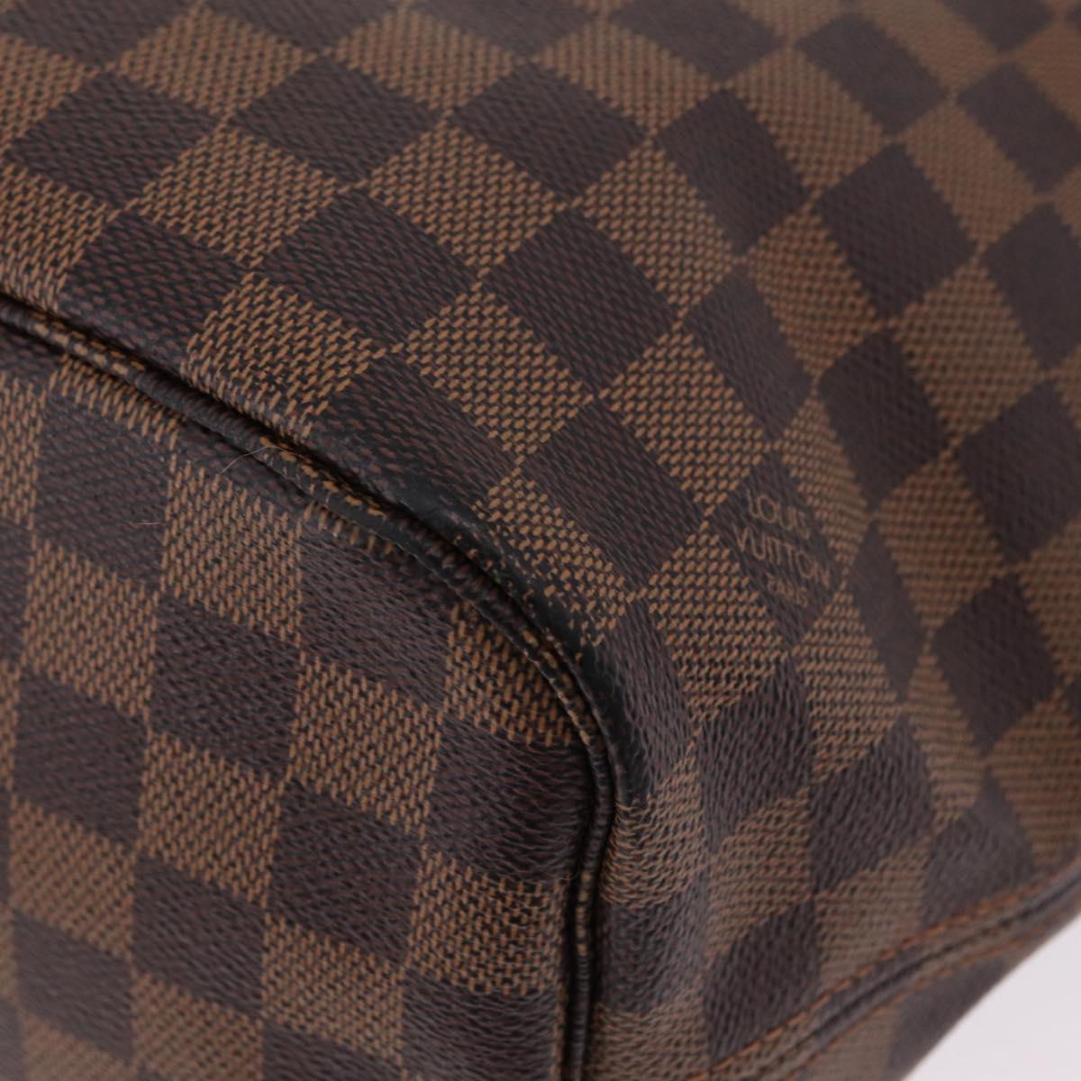 LOUIS VUITTON Damier Ebene Neverfull MM Tote Bag N51105 LV Auth 200534A