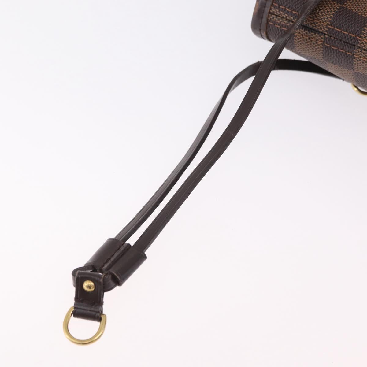 LOUIS VUITTON Damier Ebene Neverfull MM Tote Bag N51105 LV Auth 200534A